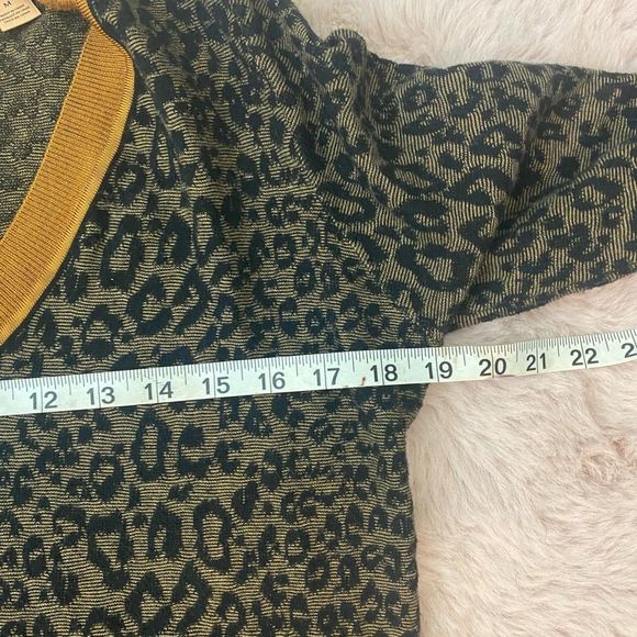 Scotch & Soda Leopard Print V-Neck Sweater - Brown and Black - Picture 5 of 8